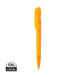 XD Collection Devin transparenter Stift aus GRS zertifiziertem rABS, orange, Orange, – Produktbild 1 von 1