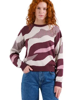 Dedicated DEDICATED Sweater Arendal Flowing Abstract Multi Colour – Produktbild 1 von 1