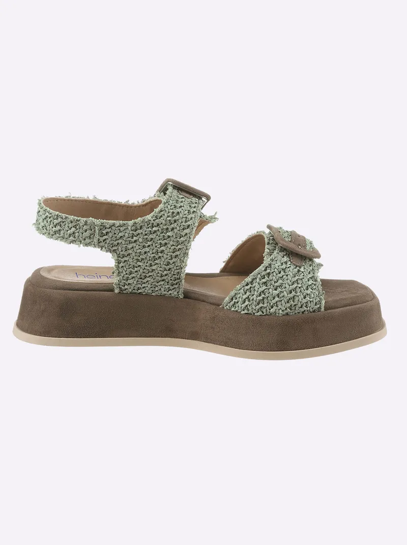 heine Sandalette, Khaki-oliv, – Produktbild 2 von 3