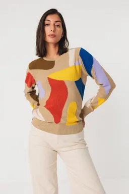 SKFK SKFK Damen vegan Pullover Iradi Mehrfarbig – Produktbild 1 von 1