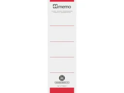 Memo 10 memo-Rückenschilder 7,5cm rot – Produktbild 1 von 1