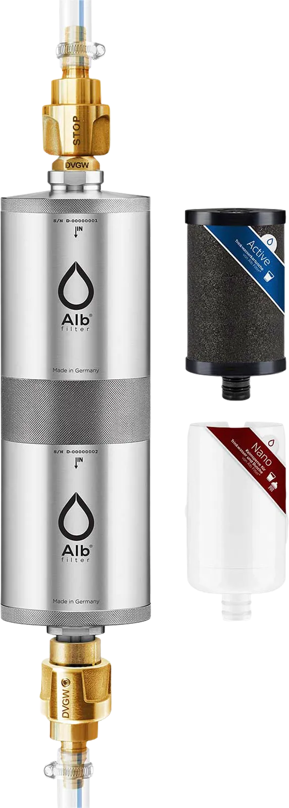 Alb Filter Alb Filter® FUSION Active+Nano Trinkwasserfilter Camping-Set: Travel Edelstahl Natur – Produktbild 1 von 1