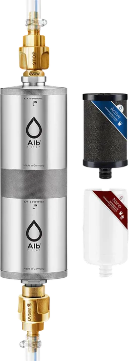 Alb Filter Alb Filter® FUSION Active+Nano Trinkwasserfilter Camping-Set: Travel Edelstahl Natur – Produktbild 1 von 1