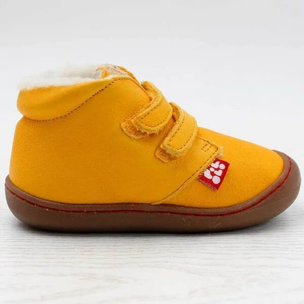 Pololo Pololo Lauflern-Winterschuh "Nino" mit weichem Wollfutter (Bio), Gelb, – Produktbild 3 von 4