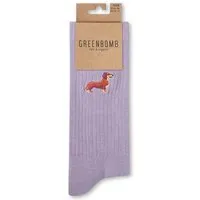 GreenBomb GREENBOMB Wiener Tennis Socks - Lässige Socken aus Bio-Baumwoll Mix / hochwertiger Print / Fair & Vegan, Lila (lilac), – Produktbild 1 von 1