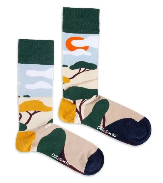 DillySocks DillySocks Socken Dreamy Horizon aus Biobaumwoll-Mix, Mehrfarbig, – Produktbild 1 von 5