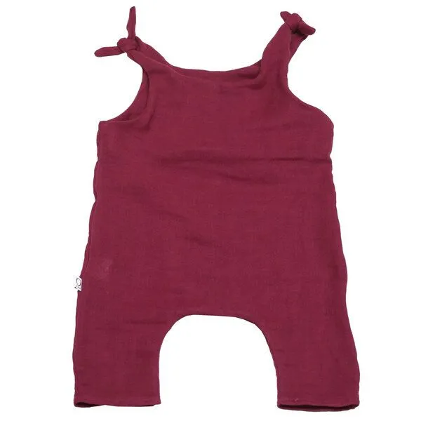 Frija Omina Frija Omina Baby-Strampler aus Bio-Musselin, Beere (rot), – Produktbild 1 von 4