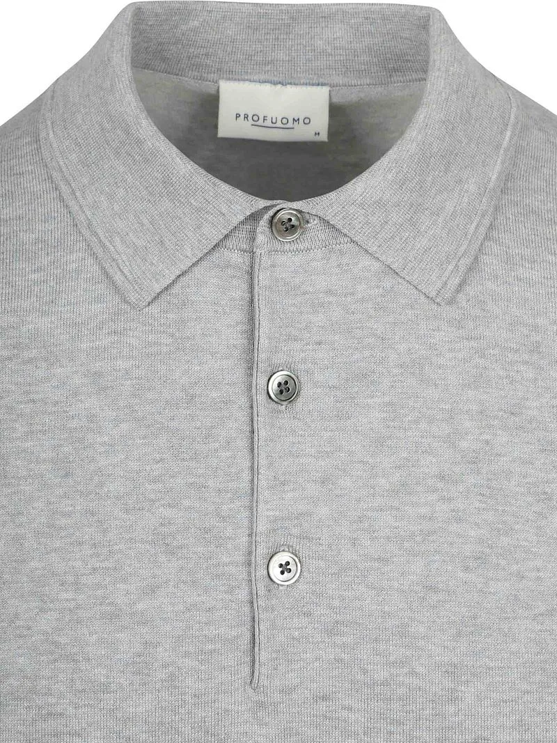 Profuomo Profuomo Gestricktes Poloshirt Grau - Größe S, Grau, – Produktbild 3 von 5
