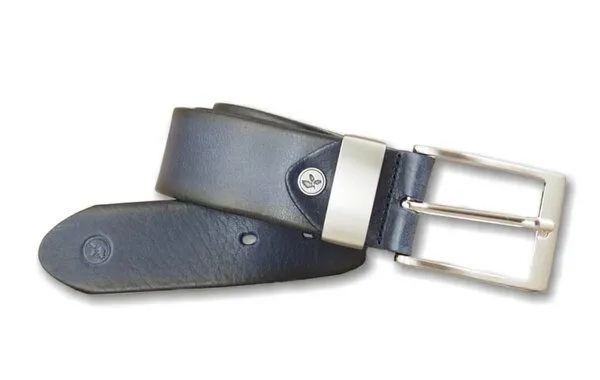 Greenbelts Greenbelts Herren Ledergürtel SILVIO, Navy blue, – Produktbild 4 von 4