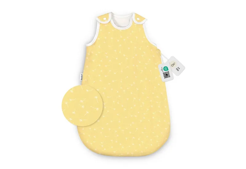 Ehrenkind Ganzjahresschlafsack Schlafsack Rund 2.5 TOG, Bio-Baumwolle, Baby Schlafsack (Standard 100 by OEKO-TEX, 100% Bio-Baumwolle, 2.5 TOG, Ganzjahresschlafsack), Schlafsack Baby 2.5 TOG, Babyschlafsack, Gelb, – Produktbild 1 von 5