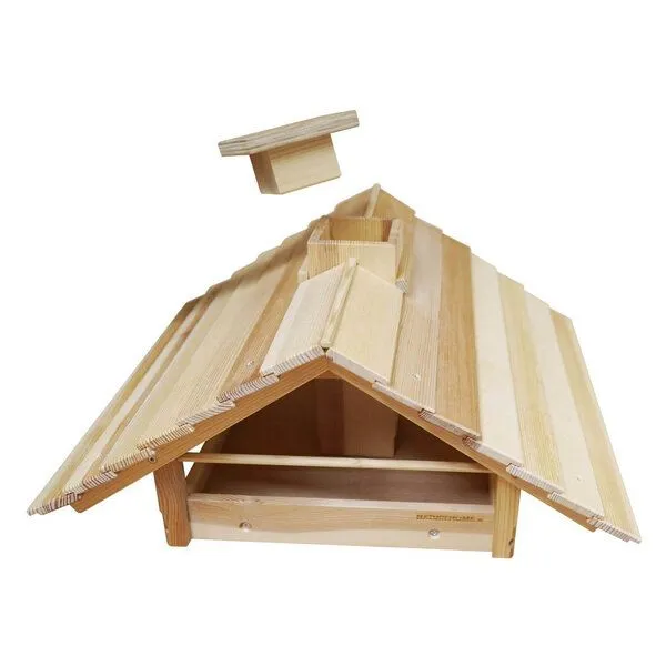 NATUREHOME NATUREHOME Vogelhaus mit Satteldach und Futterschacht – Produktbild 3 von 4