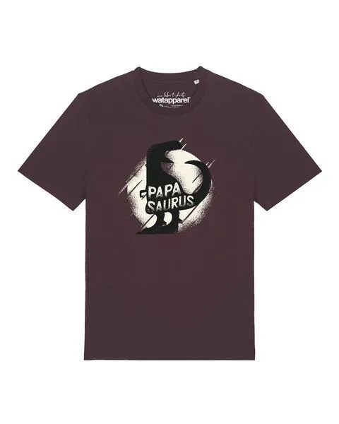 watapparel watapparel T-Shirt Unisex Papasaurus, Red brown, – Produktbild 1 von 2