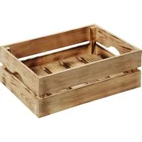 Kesper KESPER Dekokiste aus Kiefernholz geflammt, mit Griffen, 40 x 30 x 15 cm – Produktbild 1 von 1