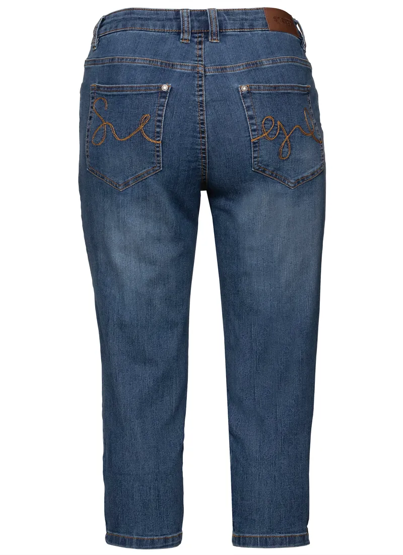 sheego Caprijeans blue denim, Blue denim, – Produktbild 2 von 2
