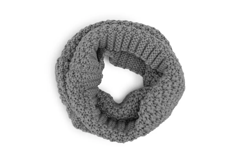 Ehrenkind Strickschal Schlauchschal für Kinder, aus Merino Schurwolle, (Grobstrick), Grau, – Produktbild 1 von 5