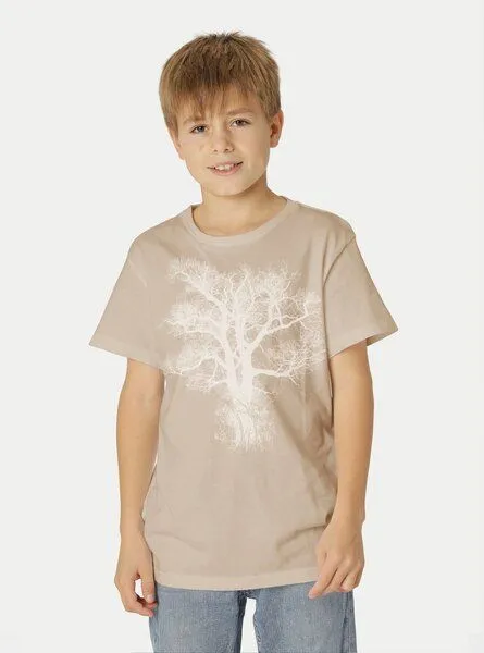 Peaces.bio - handbedruckte Biomode Peaces.bio - handbedruckte Biomode Bio-Kinder T-Shirt Chestnut, Sand, – Produktbild 2 von 2