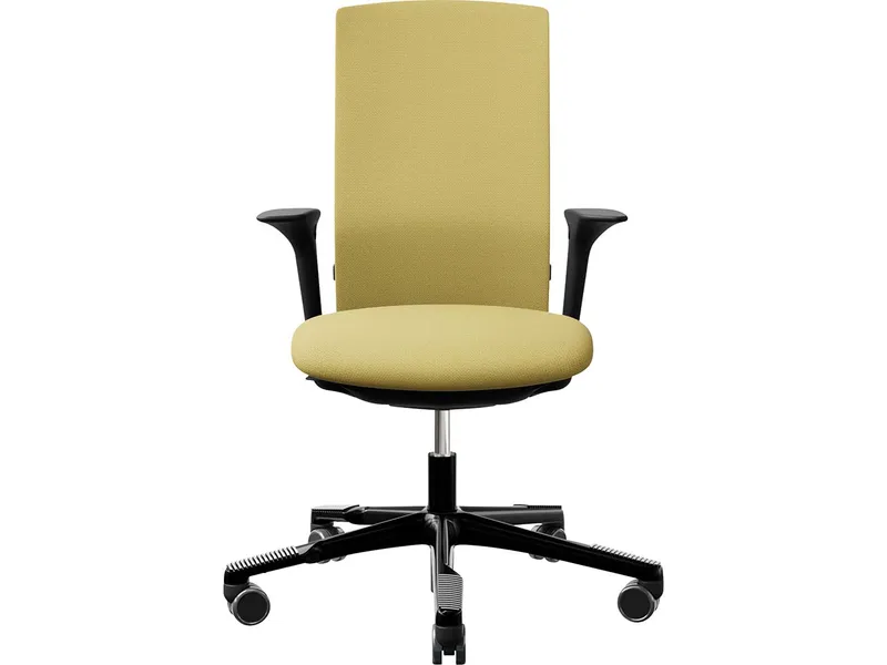 HAG HAG Bürodrehstuhl "Futu 1200-S" mit AL, Gestell: schwarz, Stoff: "FutuKnit" Straw – Produktbild 1 von 1