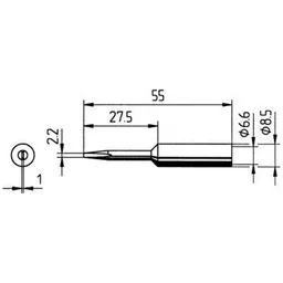 Sonstige Sonstige ERSA Ersatz-Lötspitze Meißel 2,2 mm Verläng. ERSA – Produktbild 1 von 1