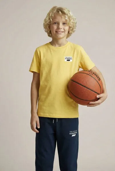 THE FACE OF ELEMENTS THE FACE OF ELEMENTS Color Rush - Relaxed Fit Kids T-Shirt aus 100% Bio-Baumwolle, Buttercup (gelb), – Produktbild 2 von 2