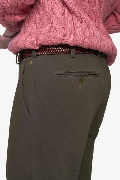 Meyer MEYER PIMACOTTON SATIN CHINO, Braun(braun), – Produktbild 4 von 4