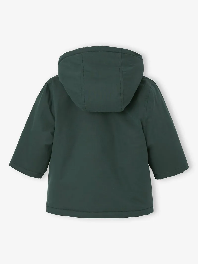 Vertbaudet Baby 3-in-1 Winterjacke mit Fellweste n, Tannengrün, – Produktbild 4 von 4