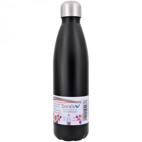 Dora's Dora's Thermosflasche Edelstahl (0,5l), Schwarz, – Produktbild 3 von 3