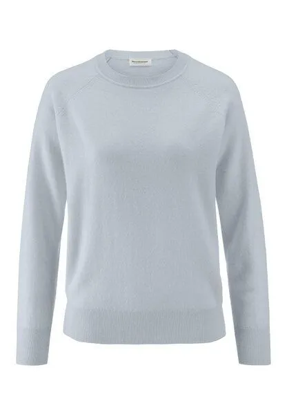 hessnatur hessnatur Strick Pullover Relaxed aus Cashmere mit Recycling-Anteil, Hellblau, – Produktbild 3 von 4