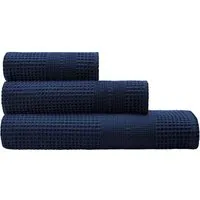 Cotonea Cotonea Waffelpikee Gästetuch, 35 x 50 cm, Bio-Baumwolle, azurblau – Produktbild 1 von 1