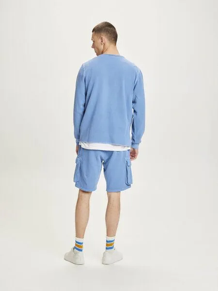 KnowledgeCotton Apparel KnowledgeCotton Apparel Sweat shorts - NUANCE BY NATURE - aus Biobaumwolle, Alaskan blue (hellblau), – Produktbild 3 von 4