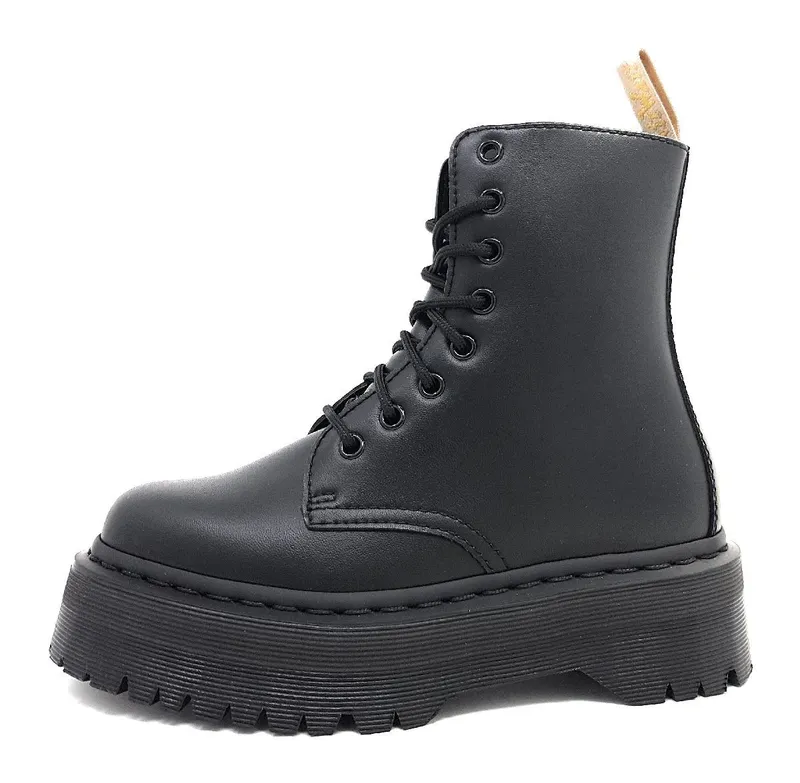 Dr. Martens Dr. Martens Felix Rub off Plateu Schnürstiefel, Schwarz, – Produktbild 1 von 5