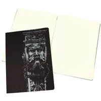 HANDGEDRUCKT HANDGEDRUCKT "Faun" Notizheft ca. DIN A4, blanko, Silber, – Produktbild 1 von 1