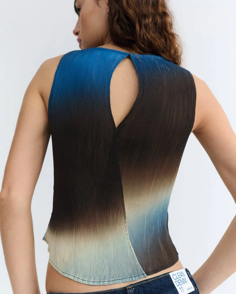thinking mu Thinking MU Damen vegan Oberteil Dora Blau/ Schwarz/ Creme, Schwarz, – Produktbild 1 von 2