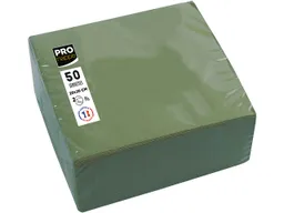 ProNappe 50 ProNappe Cocktail-Servietten 20 x 20 cm, olivgrün – Produktbild 1 von 1