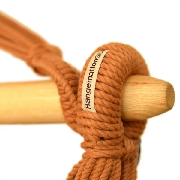HängemattenGlück HängemattenGlück Hängesessel BALAO GRANDE aus Bio-Baumwolle, Brown sugar-braun, – Produktbild 3 von 4