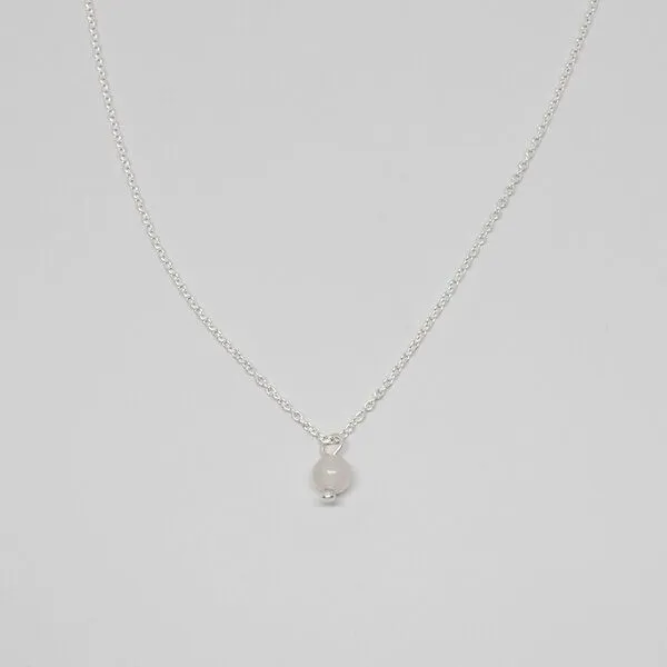 fejn jewelry fejn jewelry Kette gemstone mit Perlenanhänger, Silber, – Produktbild 2 von 8