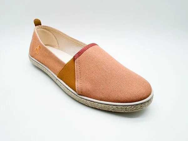 thies Veganer "thies ® Organic Cotton Espadrille" aus Biobaumwolle, Apricot (orange), – Produktbild 2 von 4