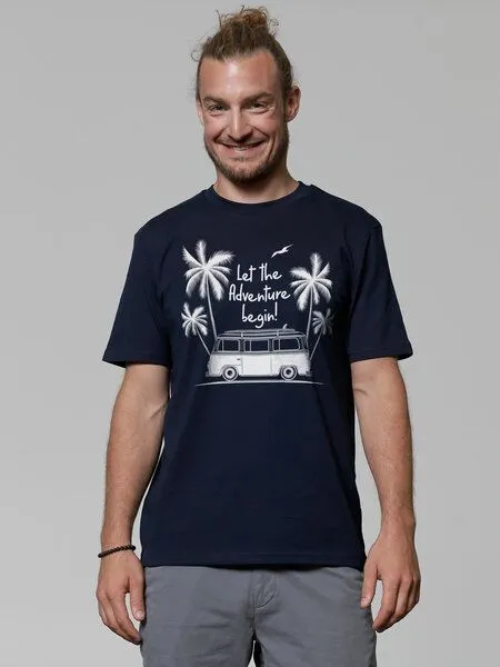 watapparel watapparel T-Shirt Unisex Let the adventure begin, French navy, – Produktbild 2 von 4