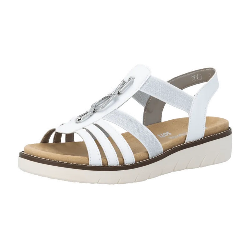 Remonte Remonte Komfort Sandalette für Damen, Weiß, – Produktbild 1 von 7
