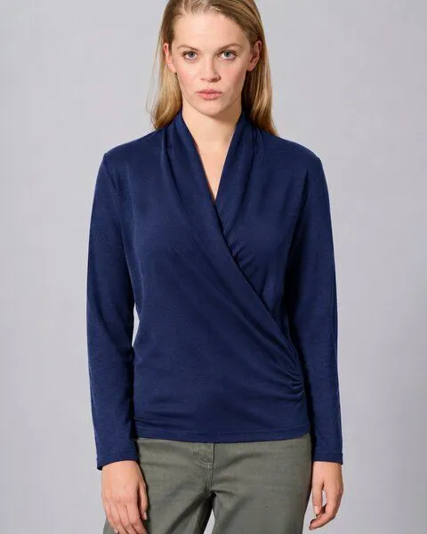 HempAge HempAge Langarmshirt Hanf/Biobaumwolle, Night(blau), – Produktbild 1 von 3