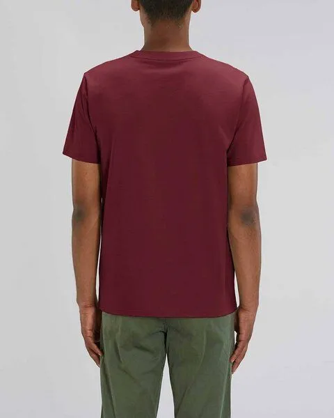 YTWOO YTWOO Herren schweres Bio T-Shirt. Männer Premium Basic Shirt. Heavy Cotton, Bugunderrot, – Produktbild 2 von 4