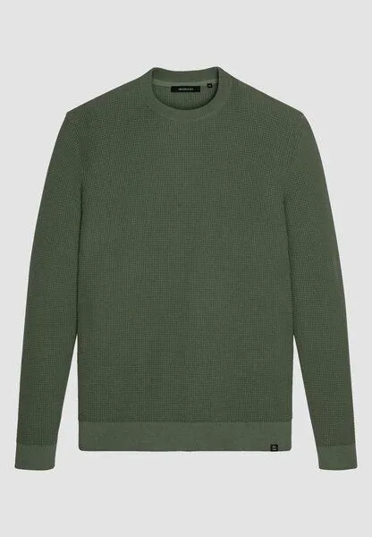 recolution Herren Strickpullover aus Bio-Baumwolle - LUPIN - recolution, Dark khaki (grün), – Produktbild 1 von 1