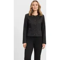 LAURIE LAURIE Damen vegan Jacke Melody Classic Black Bloom Print – Produktbild 1 von 1