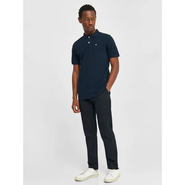KnowledgeCotton Apparel KnowledgeCotton Apparel Poloshirt - ROWAN - aus Bio-Baumwolle, Blau (total eclipse), – Produktbild 2 von 3