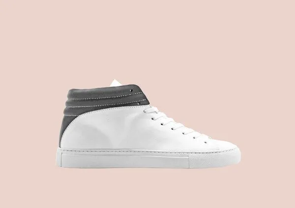 nat-2 hoher Sneaker aus Leder nat-2 Sleek white reflective in weiß – Produktbild 3 von 4