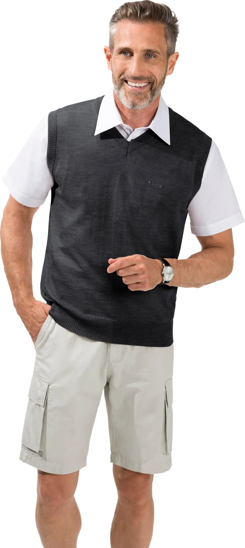marco donati Stricktop, Anthrazit-meliert, – Produktbild 2 von 2