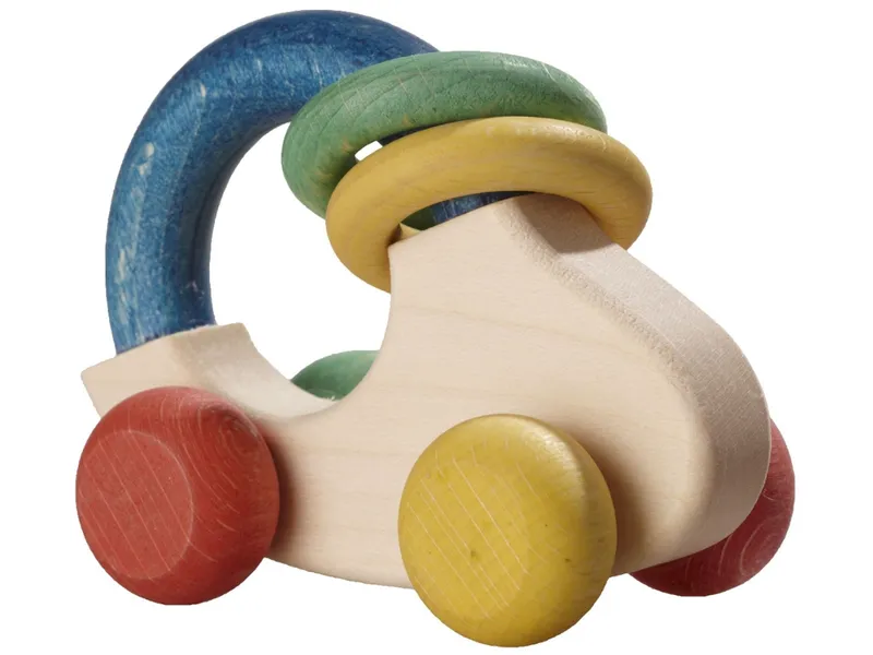 Nic natürlich spielen Nic natürlich spielen Greifspielzeug "Auto" 10 x 5 x 7 cm, Natur, mehrfarbig, – Produktbild 1 von 1
