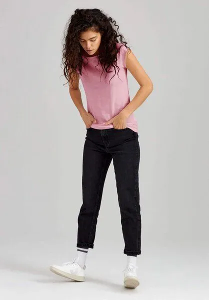 THOKKTHOKK ThokkThokk TT01 Cap Sleeve T-Shirt Damen (GOTS, vegan, Bio-Baumwolle), Rose (rosa), – Produktbild 2 von 7