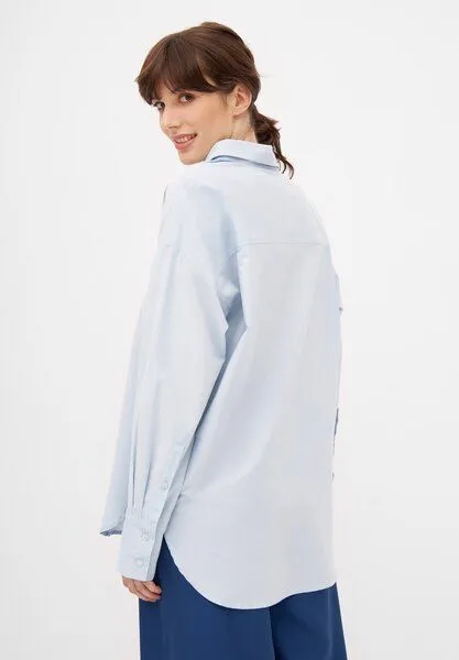 Givn Berlin Givn Berlin Bluse GBCOSIMA aus Bio-Baumwolle - Light Blue – Produktbild 3 von 4