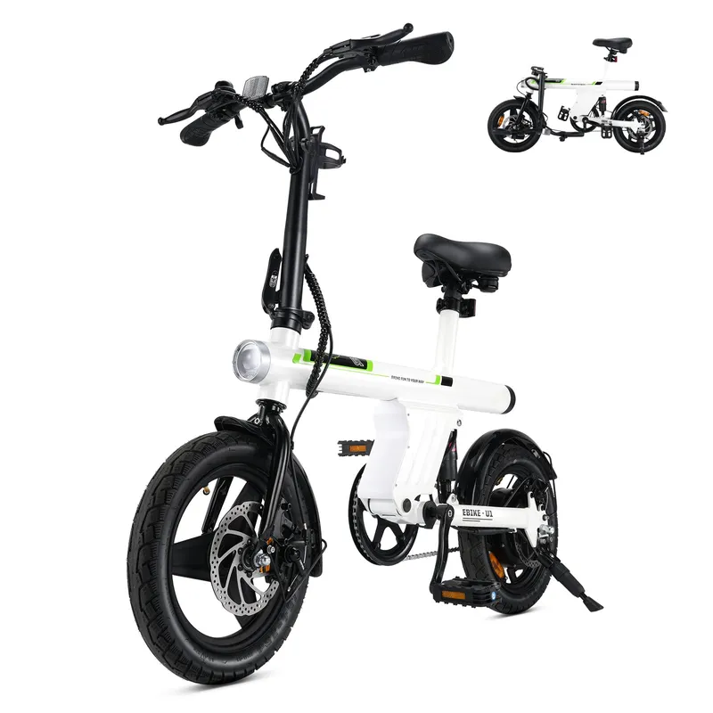1 U1 City Faltbares E-Bike 350W für Erwachsene, U1 weiß, – Produktbild 1 von 1