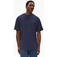 ARMEDANGELS ARMEDANGELS MAARKOS LINEN Herren T-Shirt aus Baumwoll-Leinen-Mix, Tinted navy, – Produktbild 1 von 1